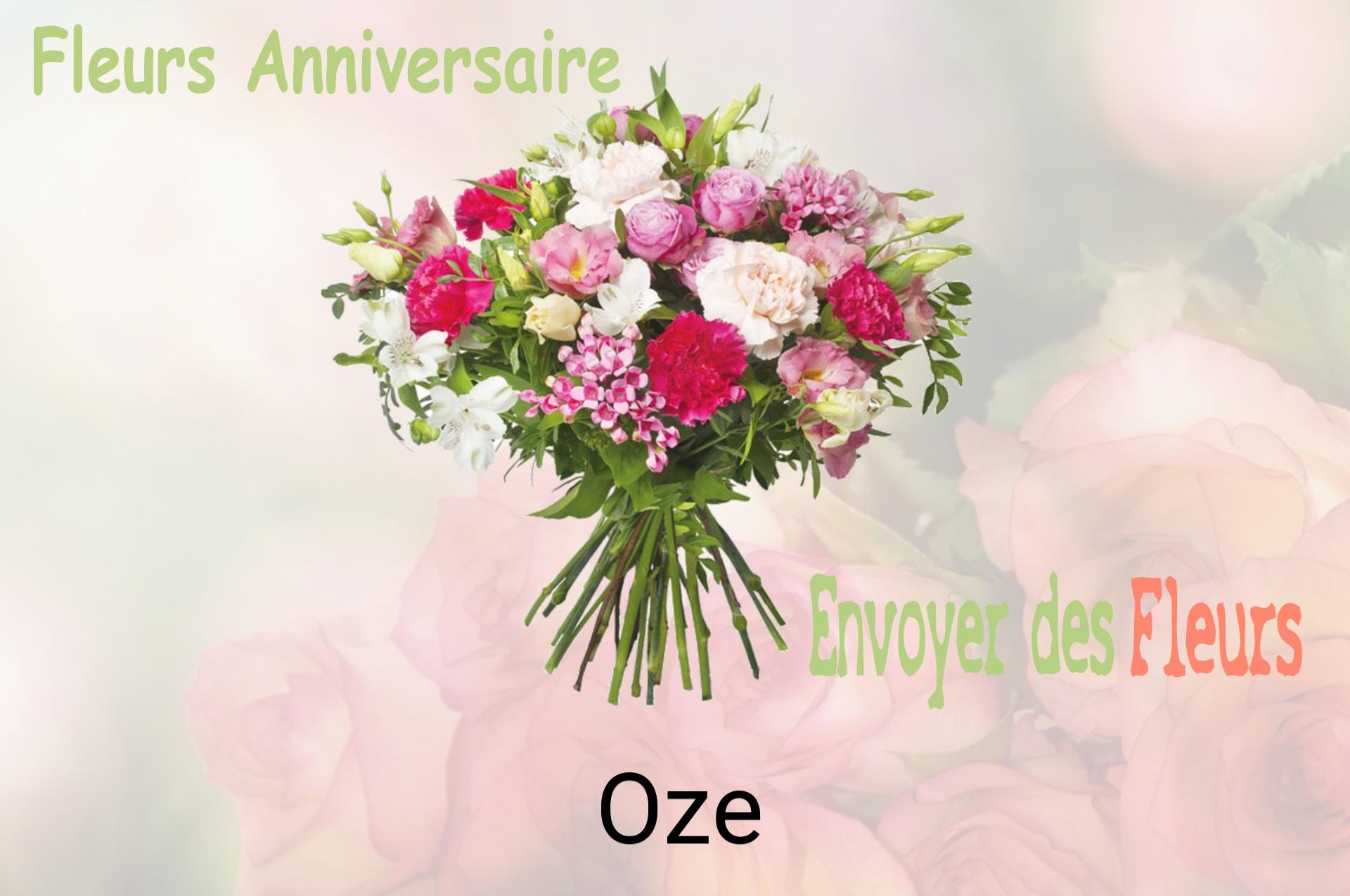 Bouquet de fleurs d’anniversaire livré à Oze