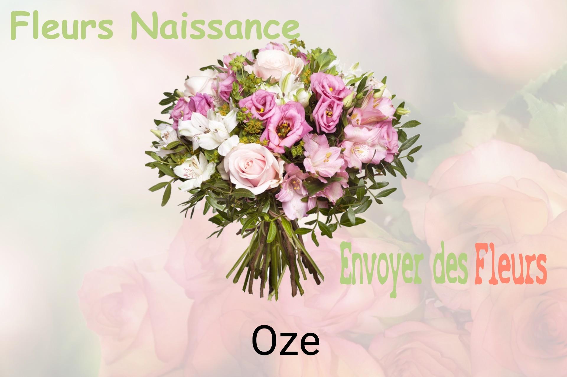 Bouquet de fleurs de naissance livré à Oze
